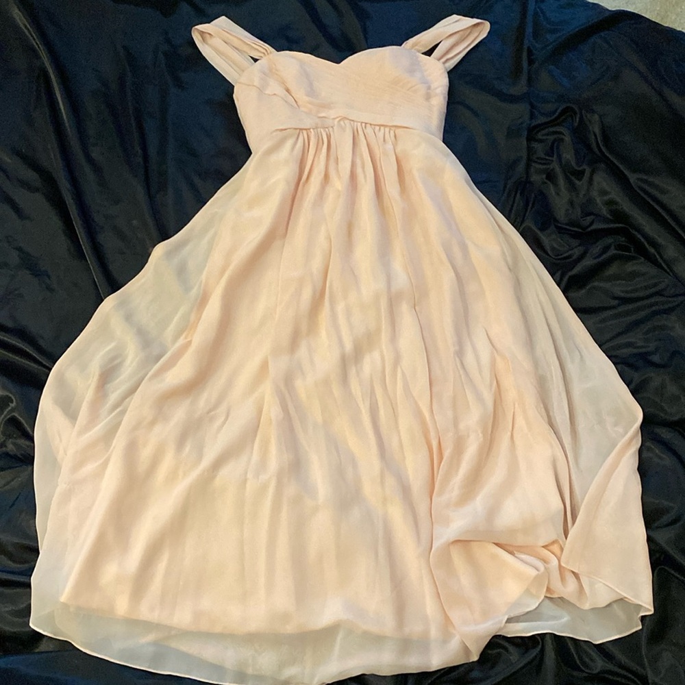 Pink Long Formal Bridesmaid Dress
